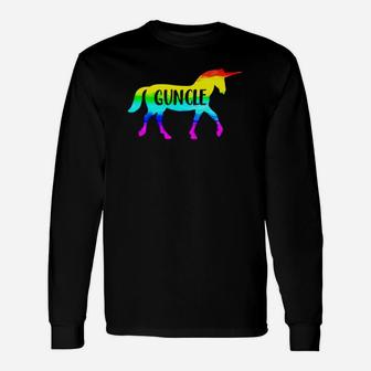 Lgbt Proud Guncle Unicorn Shirth Long Sleeve T-Shirt - Seseable