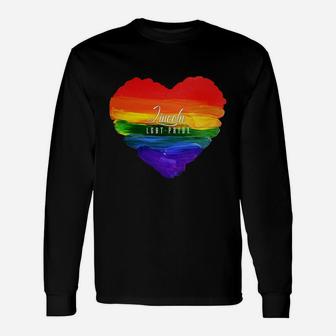 Lincoln Lgbt Pride Watercolor Long Sleeve T-Shirt - Seseable