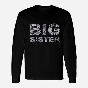 Little Girls Big Sister, sister presents Long Sleeve T-Shirt - Seseable