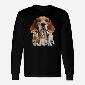 I Love My Beagle Dog Themed Beagle Lover Long Sleeve T-Shirt - Seseable