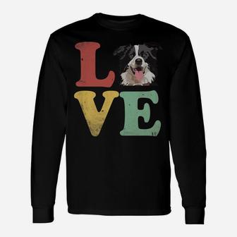 I Love My Border Collie For Dog Lovers Long Sleeve T-Shirt - Seseable