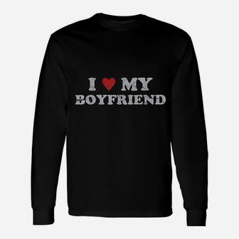 I Love My Boyfriend Light, best friend christmas gifts, birthday gifts for friend, gifts for best friend Long Sleeve T-Shirt - Seseable
