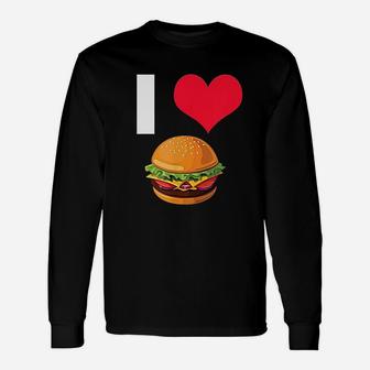 I Love Cheeseburgers Fast Food Lover Foodie Meat Eater Long Sleeve T-Shirt - Seseable