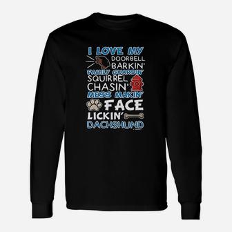 I Love My Dachshund Dog Lovers Long Sleeve T-Shirt - Seseable