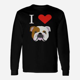 I Love My English Bulldogs Long Sleeve T-Shirt - Seseable