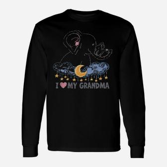 I Love My Grandma Elephant Long Sleeve T-Shirt - Seseable