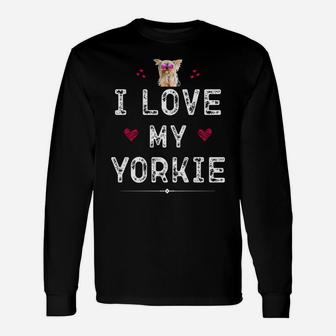 I Love My Yorkie Yorkshire Terrier Dog Long Sleeve T-Shirt - Seseable
