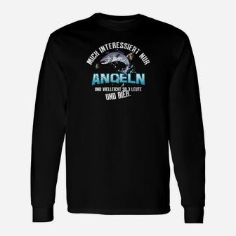 Lustiges Angler Langarmshirts Nur Angeln, Bier & 3 Leute - Seseable