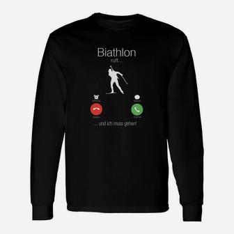 Lustiges Biathlon Langarmshirts Auf die Plätze, Los, Muss Gehen! - Seseable