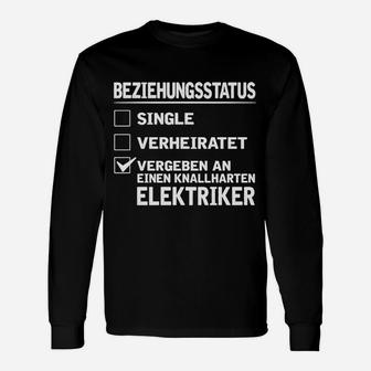 Lustiges Elektriker-Partner Langarmshirts, Checkliste Beziehungsstatus - Seseable