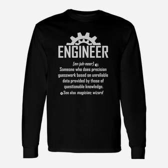 Lustiges Ingenieur Definition Humor Langarmshirts - Schwarz - Seseable