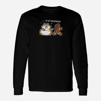 Lustiges Katzen & Schneemann Langarmshirts, Es hat angefangen Design - Seseable