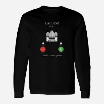 Lustiges Orgel Langarmshirts Tastenmeister, Musiker Humor - Schwarz - Seseable