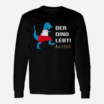 Lustiges T-Rex Langarmshirts Der Dino lebt!, für Dinosaurier-Fans - Seseable