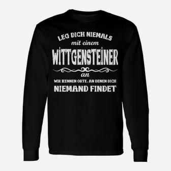Lustiges Wittgensteiner Sprüche Langarmshirts, Niemals Anlegen Motiv - Seseable