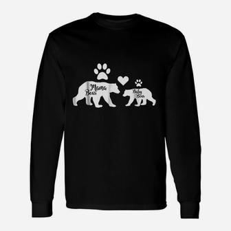 Mama Baby Bear Thoughtful Long Sleeve T-Shirt - Seseable