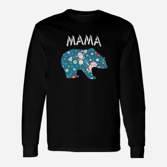 Mama Bear Christmas Matching Christmas Long Sleeve T-Shirt | Seseable FR