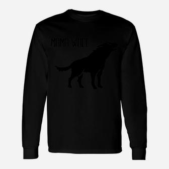 Mama Wolf Matching Halloween Wolf Pack Long Sleeve T-Shirt - Seseable
