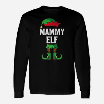 Mammy Elf Costume Christmas Holiday Matching Long Sleeve T-Shirt - Seseable