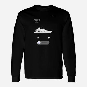 Maritimes Langarmshirts für Herren mit elegantem Yacht-Design – Schwarz - Seseable