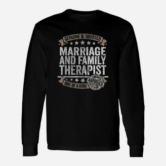 Marriage And Therapist Profession Job Long Sleeve T-Shirt - Seseable