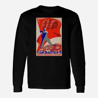 Marxist Revolutionary Vanguard Vintage Ussr Retro Soviet Tee Long Sleeve T-Shirt - Seseable