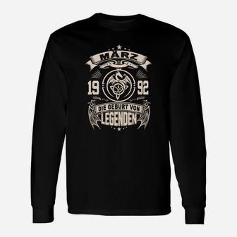 März 1992 - Die Geburt von Legenden Langarmshirts für Herren Schwarz - Seseable