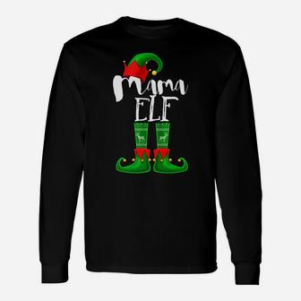 Matching Christmas Pajama Mama Elf Pj Long Sleeve T-Shirt - Seseable