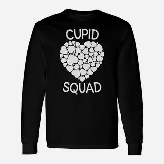 Matching Cupid Squad Valentines Day And Couples Long Sleeve T-Shirt - Seseable
