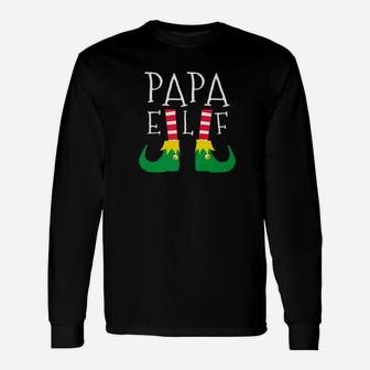 Matching Elf Squad Christmas Papa Long Sleeve T-Shirt - Seseable