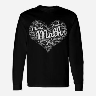 Math Valentines Day For Math Lovers Teachers Long Sleeve T-Shirt - Seseable