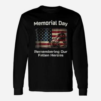 Memorial Day Remembering Our Fallen Heroes Long Sleeve T-Shirt - Seseable