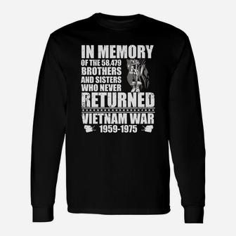 Memorial Day Never Returned Vietnam War Long Sleeve T-Shirt - Seseable