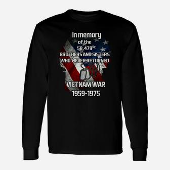 In Memory Of Brothers And Sisters Served In Vietnam War Long Sleeve T-Shirt - Seseable