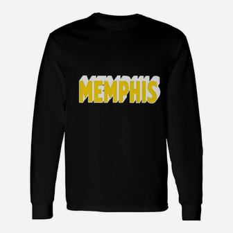 Memphis Tennessee Retro Vintage Travel Long Sleeve T-Shirt - Seseable