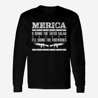 Merica Perfect For Americans Who Love Liberty Long Sleeve T-Shirt - Seseable