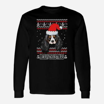 Merry Christmas Dogs Cavalier King Charles Spaniel Long Sleeve T-Shirt - Seseable