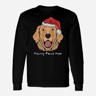 Merry Paws Mas Dog Lover Christmas Long Sleeve T-Shirt - Seseable