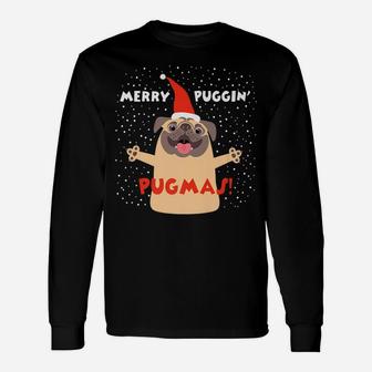 Merry Puggin Pugmas Pug Dog Christmas Long Sleeve T-Shirt - Seseable