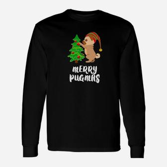 Merry Pugmas Pug Pet Dog Lovers Christmas Shirt Long Sleeve T-Shirt - Seseable