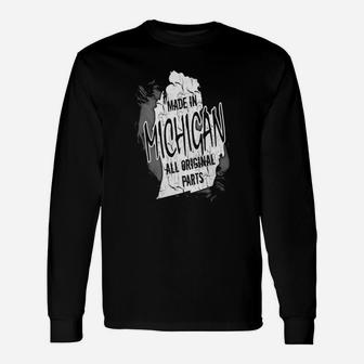 Michigan T-shirt Made In Michigan Long Sleeve T-Shirt - Seseable