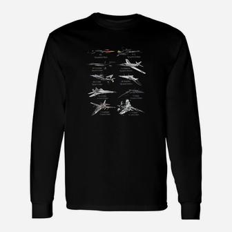 Militarys Fastest Jet Fighters Aircraft Plane Of The World Long Sleeve T-Shirt - Seseable