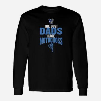 Motocross Dad Motocross Fathers Day Best Dads Race Premium Long Sleeve T-Shirt - Seseable
