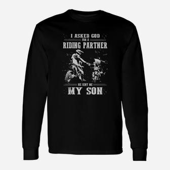 Motocross Dad's Day Long Sleeve T-Shirt - Seseable