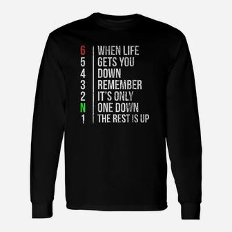 Motorbike Motorcycle Gears When Life Gets You Down Long Sleeve T-Shirt - Seseable