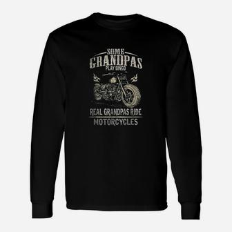 Motorcycle Real Grandpas Ride Motorcycles Long Sleeve T-Shirt - Seseable