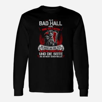 Motorrad Schwarzes Langarmshirts Als Bad Hall Kapitel, Unisex-Langarmshirts mit Spruch - Seseable