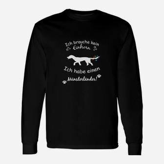 Münsterländer Langarmshirts für Hunde-Liebhaber, Einhorn-Design Alternativ - Seseable