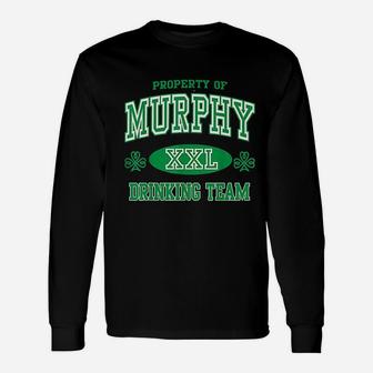 Murphy Irish Drinking Team St Patricks Day Long Sleeve T-Shirt - Seseable