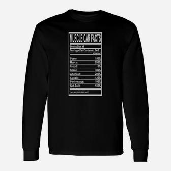 Muscle Car Facts Speed, Muscle, American Long Sleeve T-Shirt - Seseable